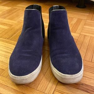 Sam Edelman Navy Blue Suede Sneakers